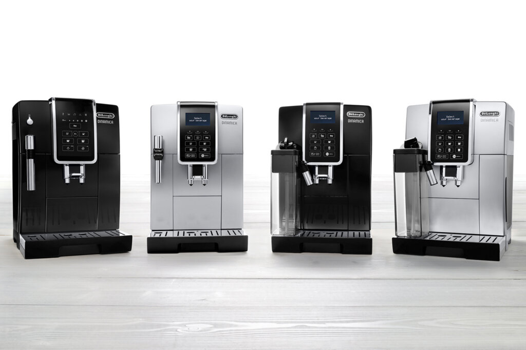 cuatro cafeteras totalmente automáticas de DeLonghi