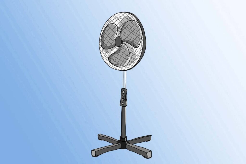 fan_isolated_with_colored_background